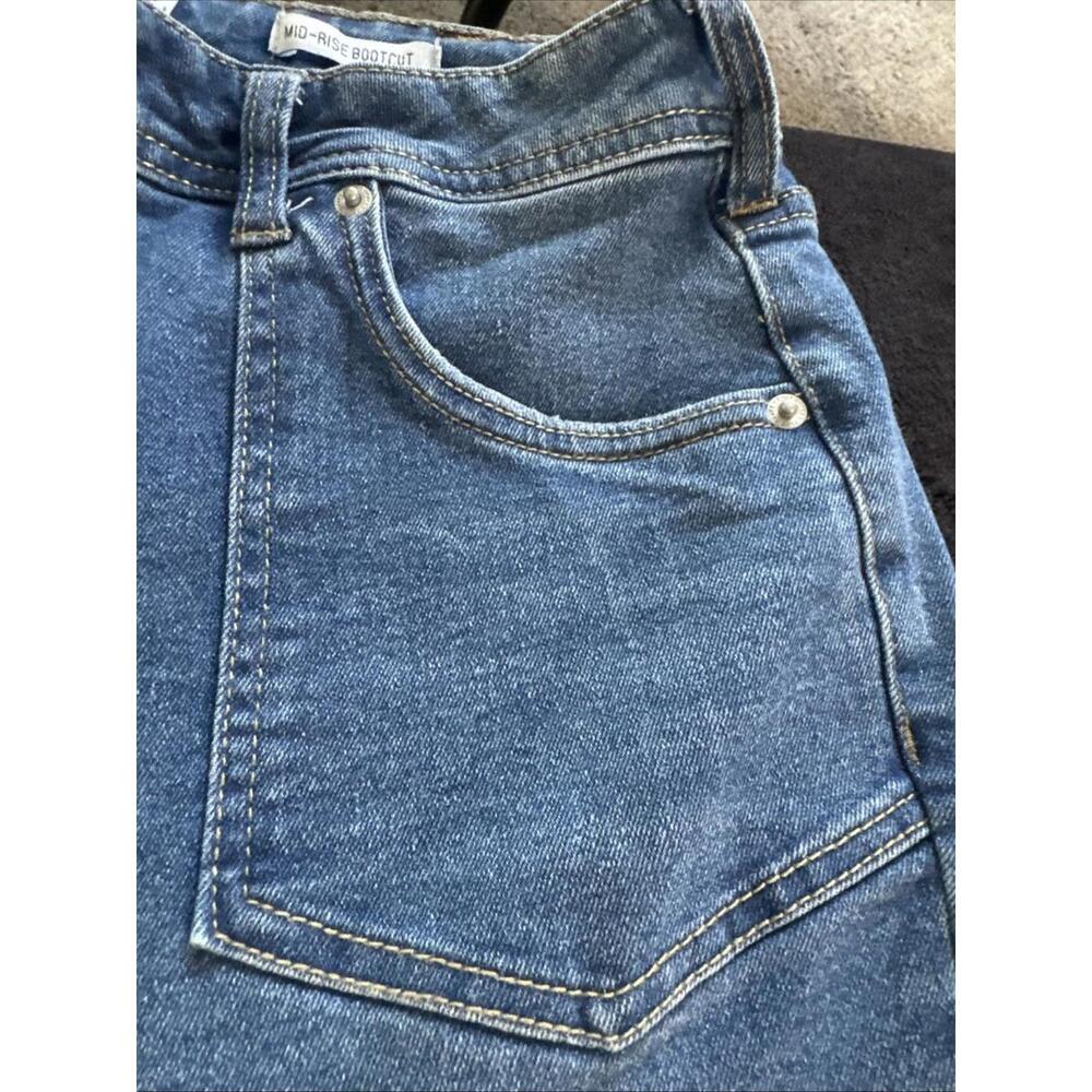 Women’s Size 12‎ Denim Blue Jeans Mid Rise Boot Cut By True Craft - Picture 8 of 13